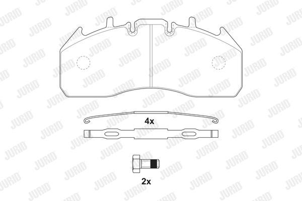 JURID Комплект тормозных колодок, дисковый тормоз 2917409560
