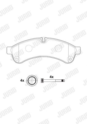 JURID Комплект тормозных колодок, дисковый тормоз 2923109560