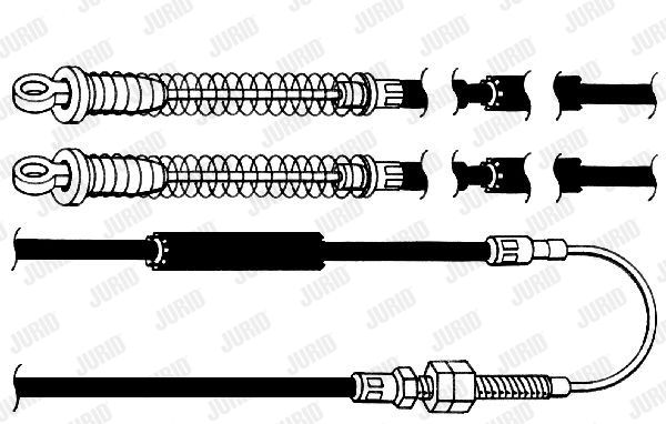 JURID Тросик, cтояночный тормоз 432019J