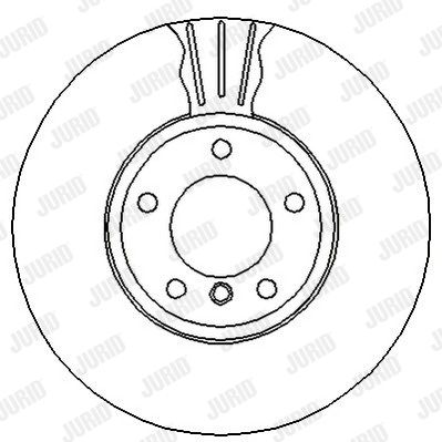 JURID Тормозной диск 562332J