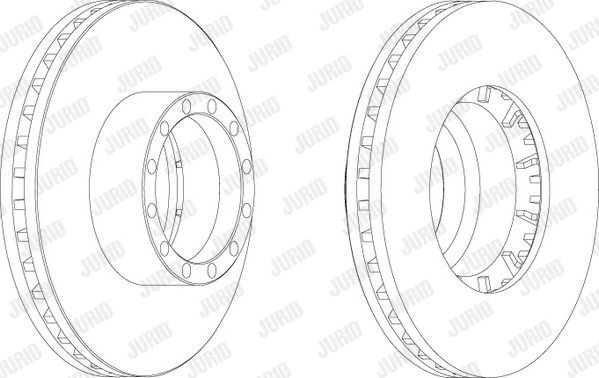 JURID Тормозной диск 567802J