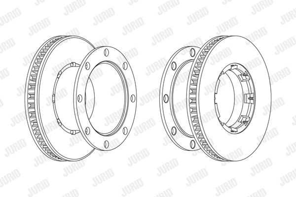 JURID Тормозной диск 569117J