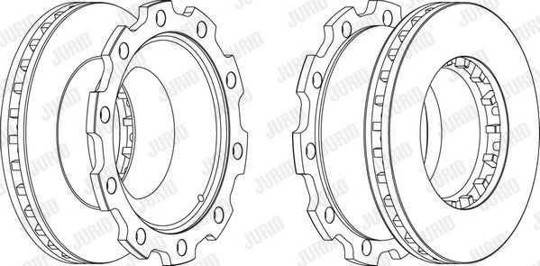 JURID Тормозной диск 569144J