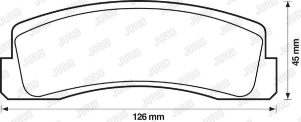 JURID Комплект тормозных колодок, дисковый тормоз 571265J