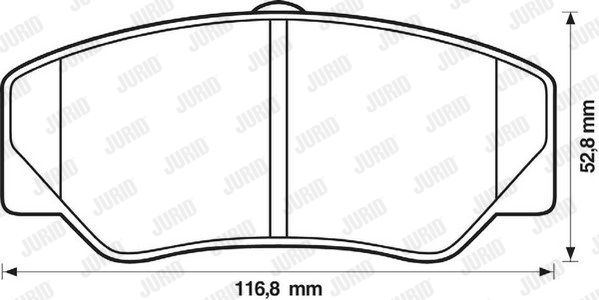 JURID Комплект тормозных колодок, дисковый тормоз 571336J