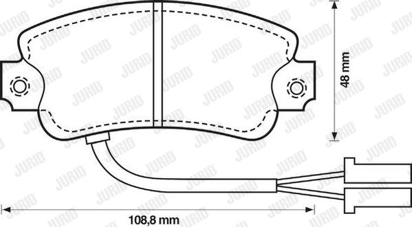 JURID Комплект тормозных колодок, дисковый тормоз 571341J