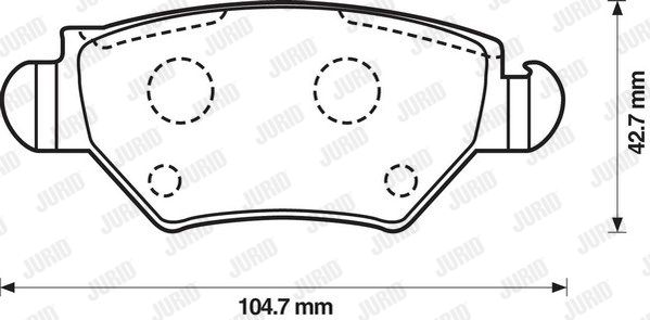 JURID Комплект тормозных колодок, дисковый тормоз 573010J