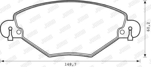 JURID Комплект тормозных колодок, дисковый тормоз 573027JC