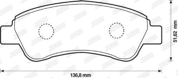 JURID Комплект тормозных колодок, дисковый тормоз 573030JC