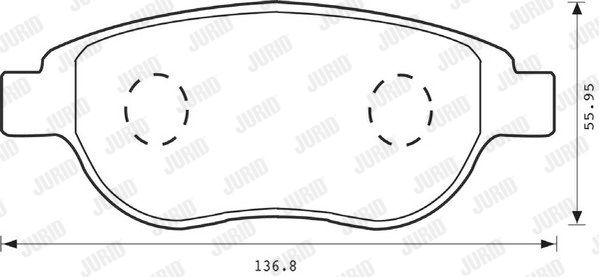 JURID Комплект тормозных колодок, дисковый тормоз 573031JC