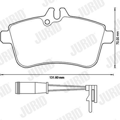 JURID Комплект тормозных колодок, дисковый тормоз 573230JC