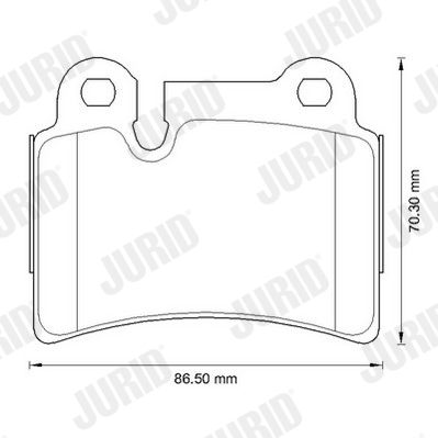 JURID Комплект тормозных колодок, дисковый тормоз 573297JC