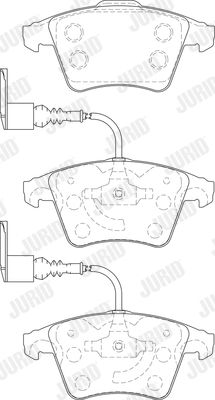 JURID Комплект тормозных колодок, дисковый тормоз 573391J