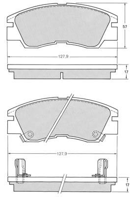 K27 Комплект тормозных колодок, дисковый тормоз 481-2001527