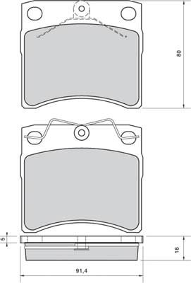 K27 Комплект тормозных колодок, дисковый тормоз 481-2065227