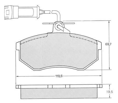 K27 Комплект тормозных колодок, дисковый тормоз 481-2090127