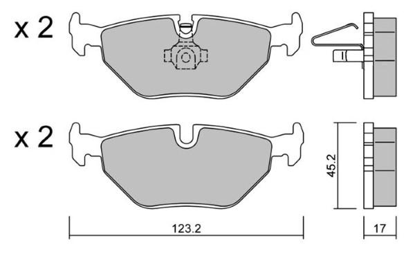 K27 Комплект тормозных колодок, дисковый тормоз 481-2193427