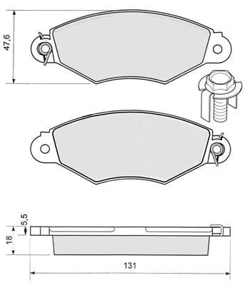 K27 Комплект тормозных колодок, дисковый тормоз 481-2213527