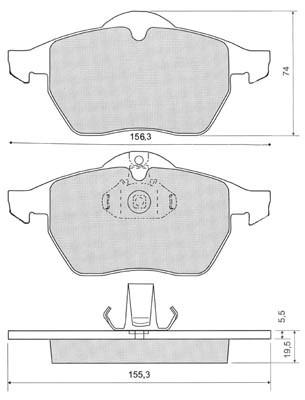 K27 Комплект тормозных колодок, дисковый тормоз 481-2280127