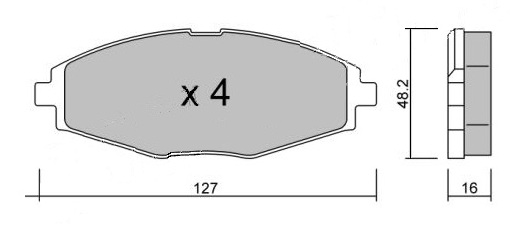 K27 Piduriklotsi komplekt,ketaspidur 481-2324127