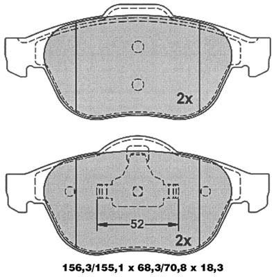 K27 Комплект тормозных колодок, дисковый тормоз 481-2324727