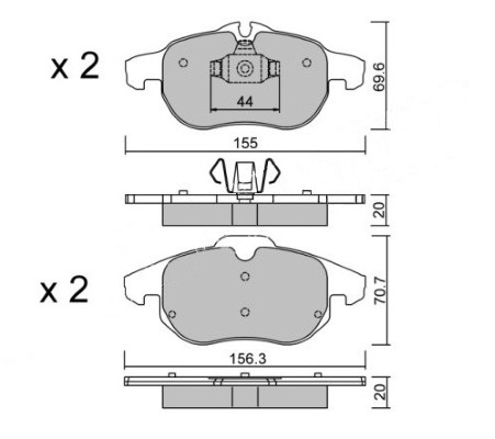 K27 Комплект тормозных колодок, дисковый тормоз 481-2340227