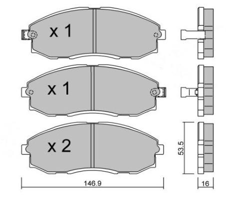 K27 Комплект тормозных колодок, дисковый тормоз 481-2353627