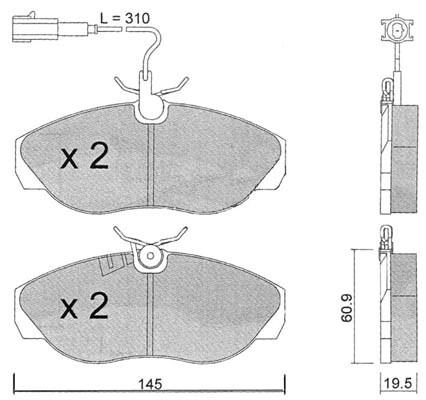 K27 Комплект тормозных колодок, дисковый тормоз 481-2360227