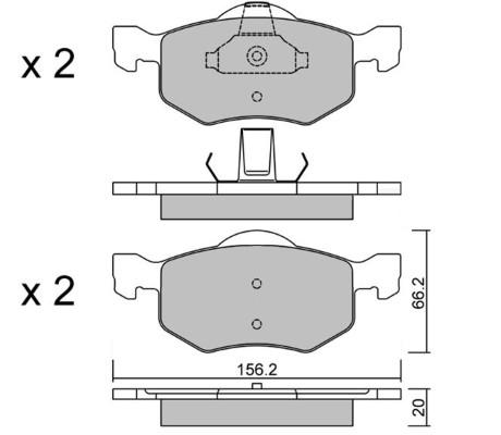 K27 Комплект тормозных колодок, дисковый тормоз 481-2378727