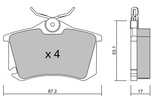 K27 Комплект тормозных колодок, дисковый тормоз 481-2382327