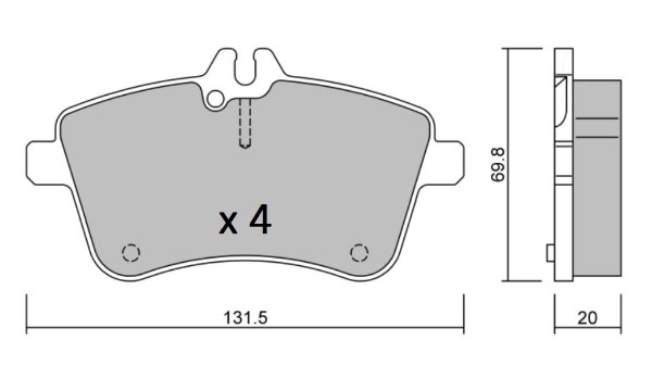 K27 Piduriklotsi komplekt,ketaspidur 481-2388127