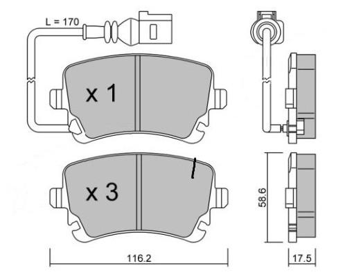 K27 Комплект тормозных колодок, дисковый тормоз 481-2388227