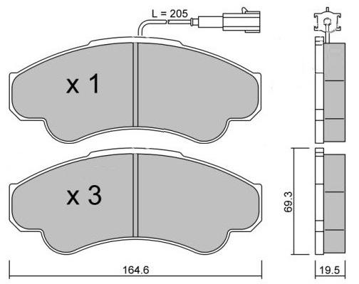 K27 Комплект тормозных колодок, дисковый тормоз 481-2391927