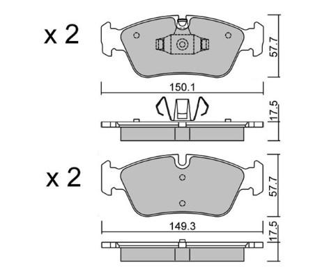 K27 Piduriklotsi komplekt,ketaspidur 481-2393527