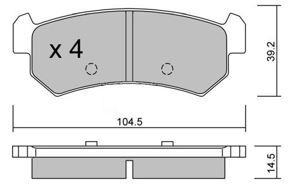 K27 Комплект тормозных колодок, дисковый тормоз 481-2407127