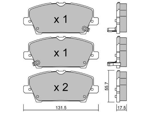 K27 Комплект тормозных колодок, дисковый тормоз 481-2408727