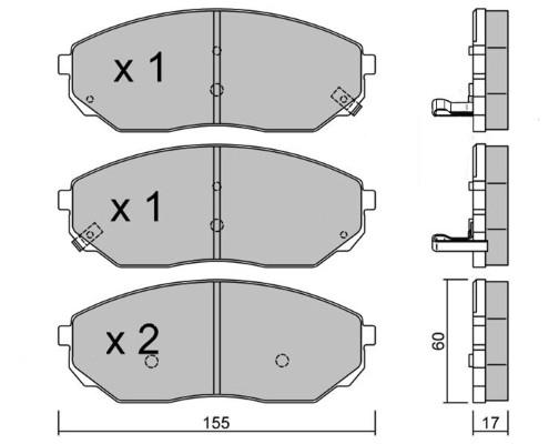 K27 Комплект тормозных колодок, дисковый тормоз 481-2409227