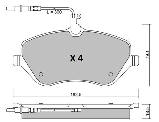 K27 Piduriklotsi komplekt,ketaspidur 481-2413327