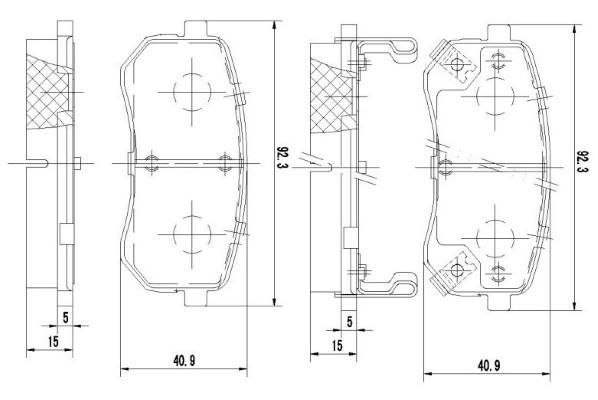 K27 Piduriklotsi komplekt,ketaspidur 481-2427627