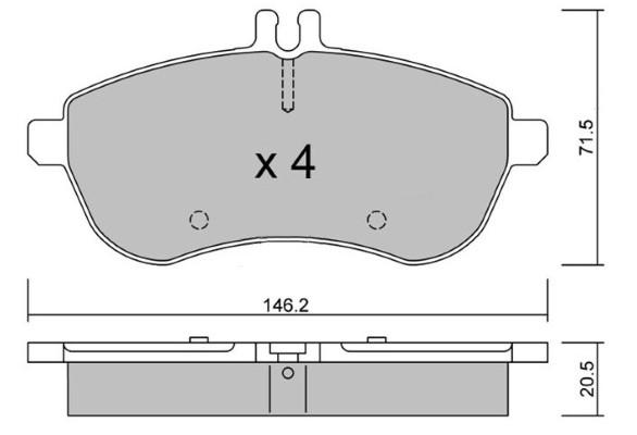 K27 Комплект тормозных колодок, дисковый тормоз 481-2430627