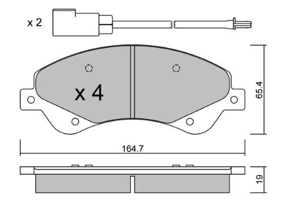 K27 Комплект тормозных колодок, дисковый тормоз 481-2448527
