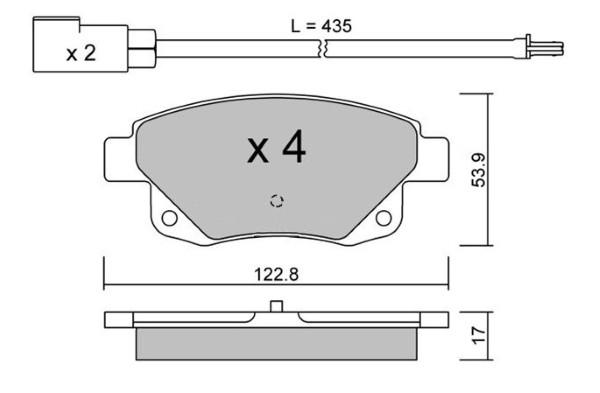 K27 Комплект тормозных колодок, дисковый тормоз 481-2448627