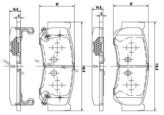 K27 Piduriklotsi komplekt,ketaspidur 481-2448827