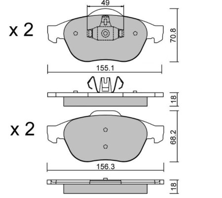 K27 Комплект тормозных колодок, дисковый тормоз 481-2453627