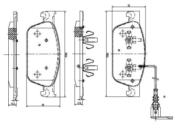 K27 Комплект тормозных колодок, дисковый тормоз 481-2462327