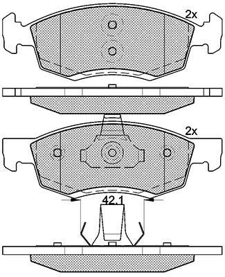 K27 Piduriklotsi komplekt,ketaspidur 481-2467327