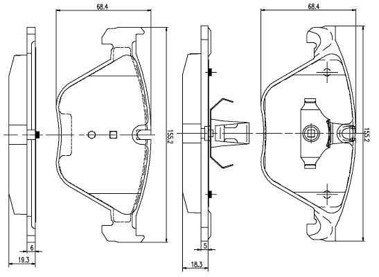K27 Комплект тормозных колодок, дисковый тормоз 481-2468827