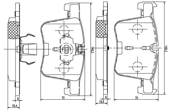 K27 Комплект тормозных колодок, дисковый тормоз 481-2519927
