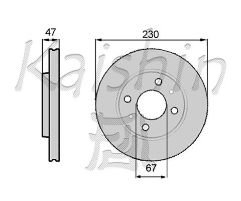 KAISHIN Тормозной диск CBR016