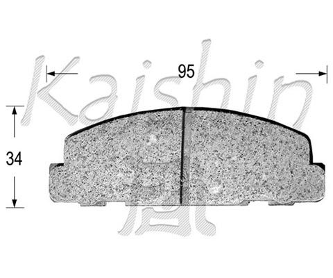 KAISHIN Комплект тормозных колодок, дисковый тормоз D0003